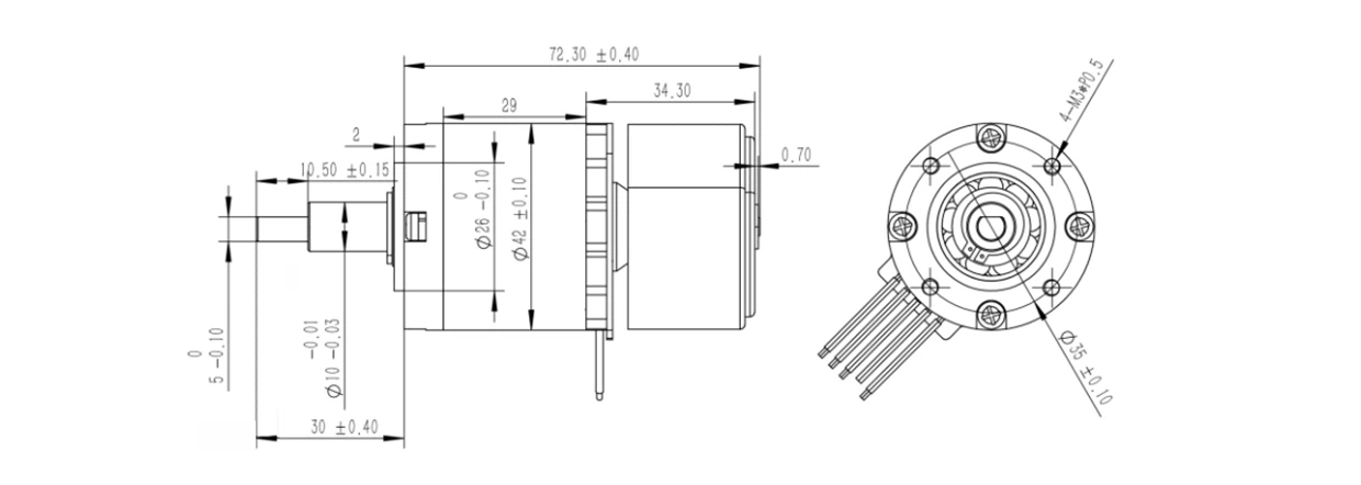VSD - 42P4236 Brushless Gear Motor Design VSD - 42P4236 Brushless Gear Motor Design